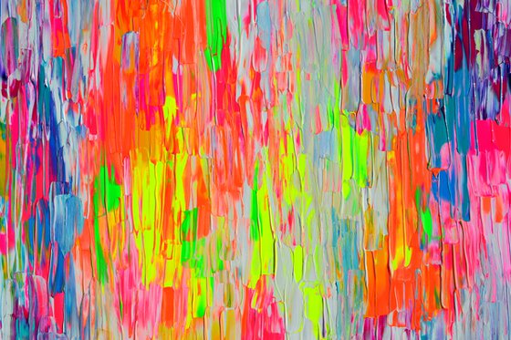 55x31.5'' Large Ready to Hang Abstract Painting - XXXL Huge Colourful Modern Abstract Big Painting, Large Colorful Painting - Ready to Hang, Hotel and Restaurant Wall Decoration, A Gypsy Dream