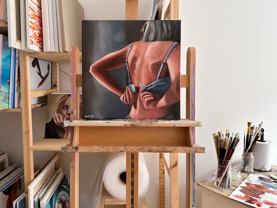 After - Erotic Sensual Nude Back Woman Painting