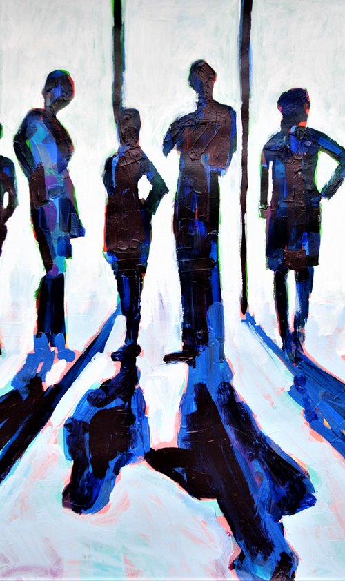 People and shadows / 100 x 70 cm by Alexandra Djokic