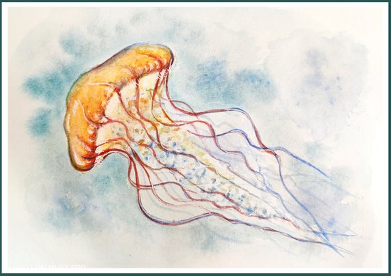 Sealife #2. Watercolor painting by Svetlana Vorobyeva