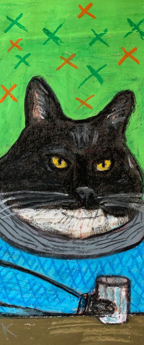 Drinking cat #17 by Pavel Kuragin