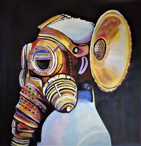 Under mask  / 70 X 68,5 cm