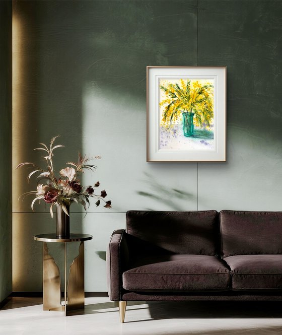 Mimosa branch Acacia Dealbata