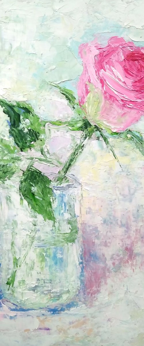A rose in a glass by Yulia Berseneva