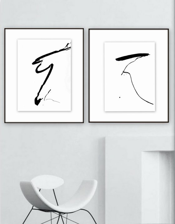 Abstract artwork. Set of 2.