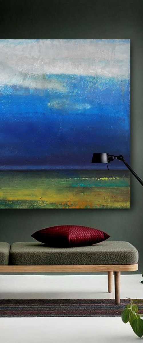 Storm 30x30" 76x76cm Contemporary Art by Bo Kravchenko by Bo Kravchenko