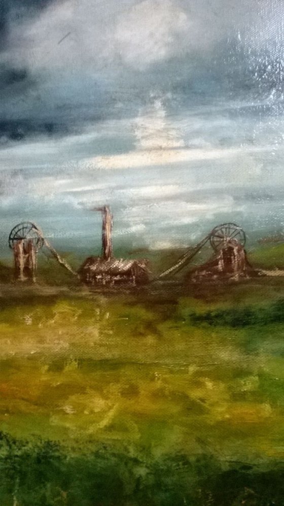 View of Ruined Pitt (Oil on Canvas 30x40 inch)