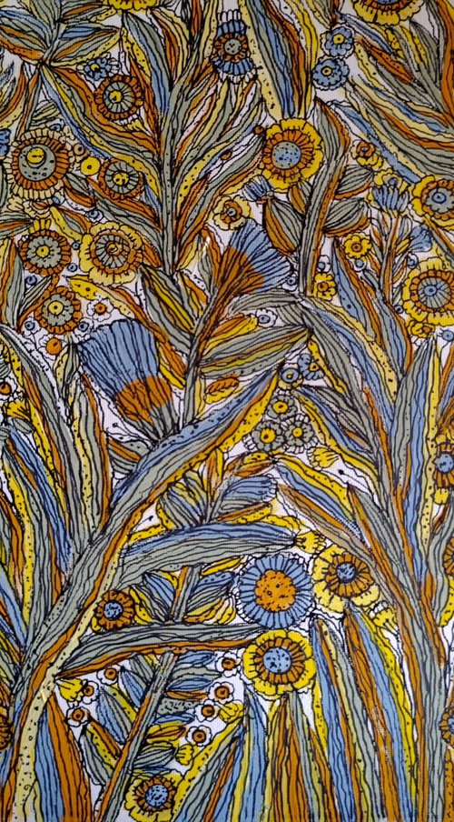 Yellow-blue flowers by Tetiana Osadchuk