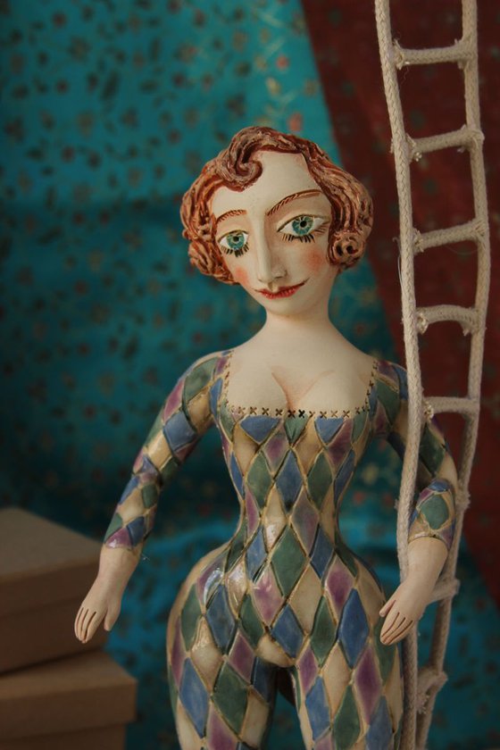 Agility, balance and beauty.  Acrobat - wall sculpture by Elya Yalonetski.