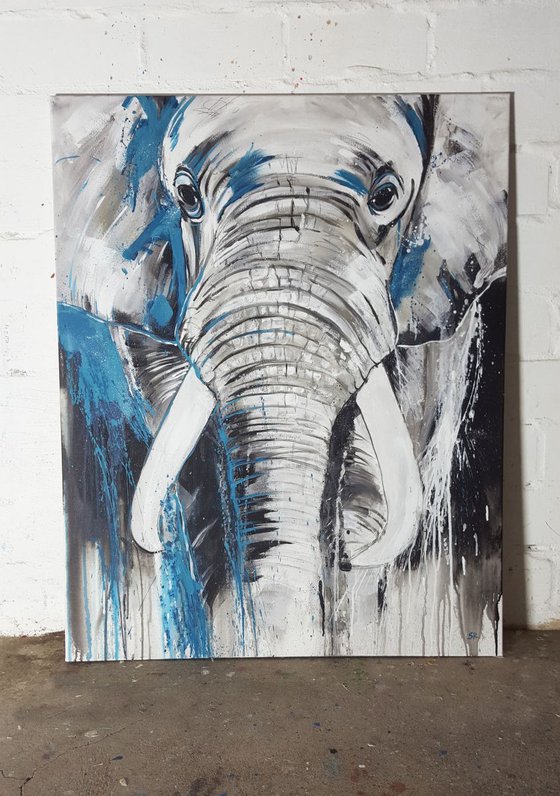 Elephant #3 - Large Painting 80x100 cm