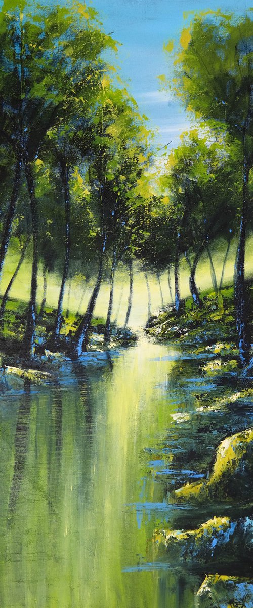 Spring Creek -  Water and  Trees Series by Danijela Dan