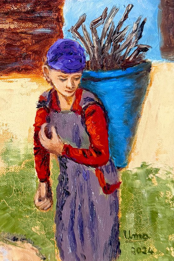 Woman with a basket