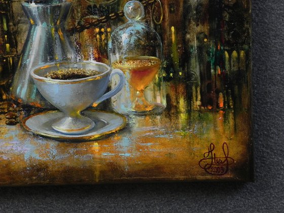 "Coffee house" - Original art