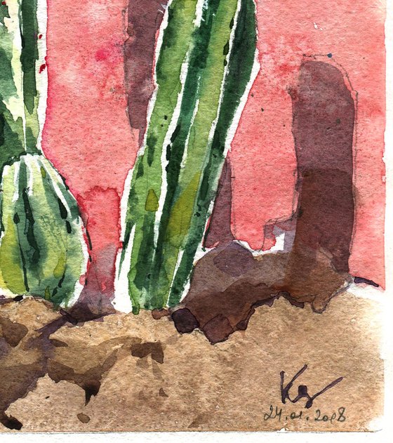 Diptych ‘Pink and Green.’