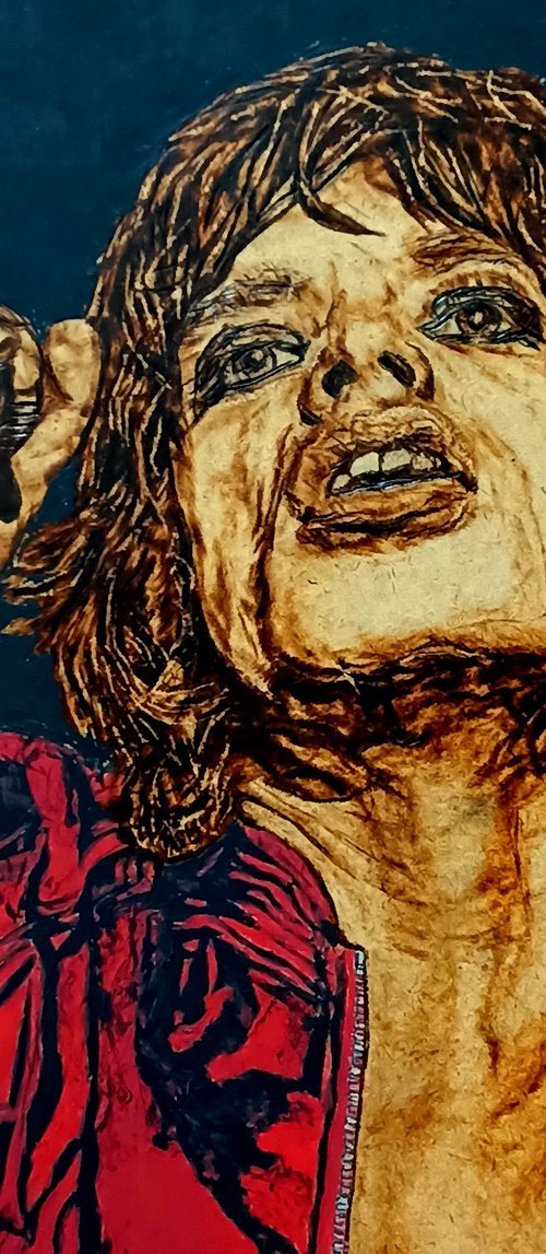Mick Jagger by MILIS Pyrography