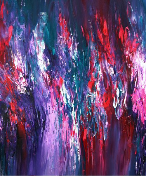 Magenta Turquoise Abstraction XXL 1 by Peter Nottrott