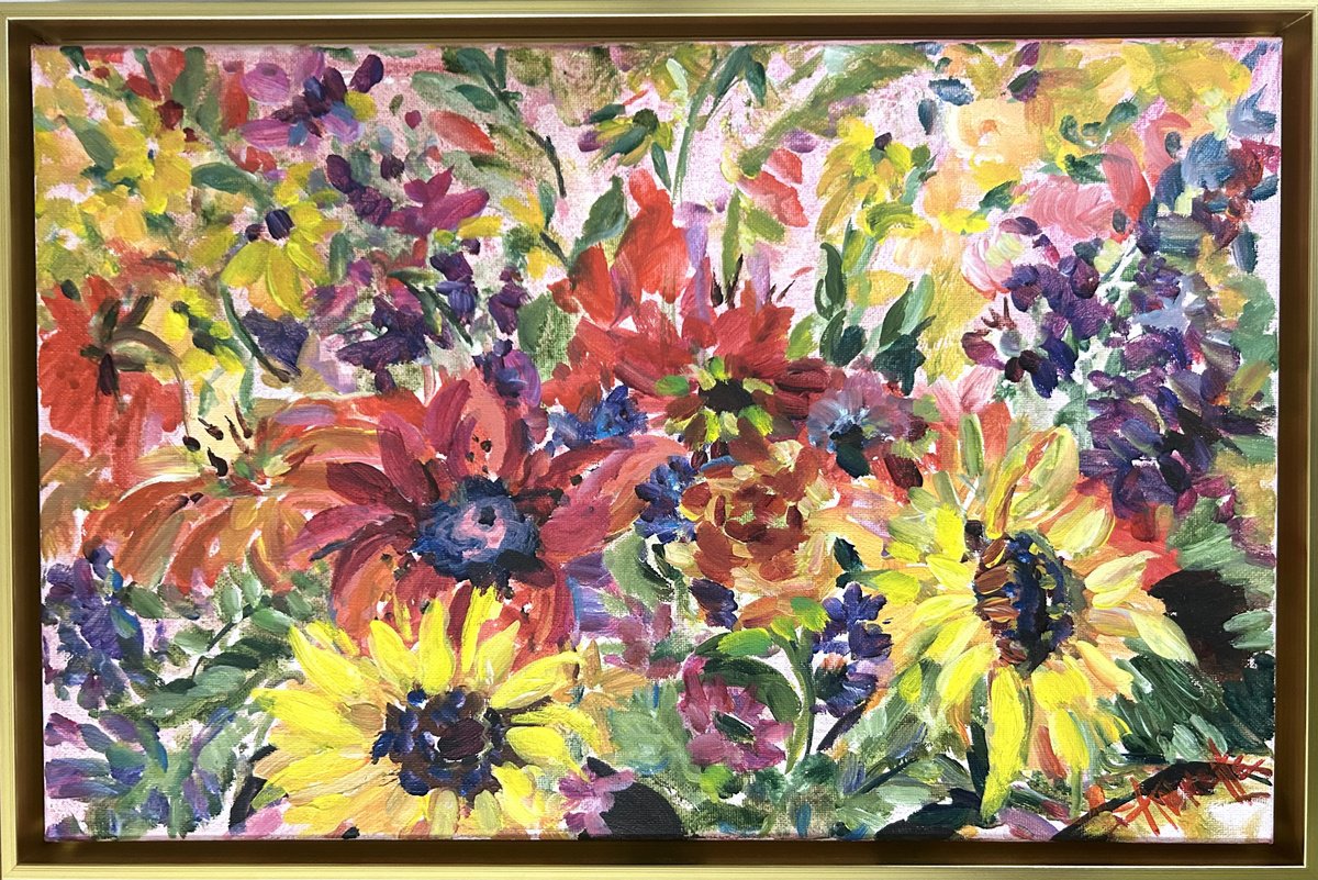 Summers Bouquet By Annette Wolters, 21 X 15, Artwork For Sale On Artfinder