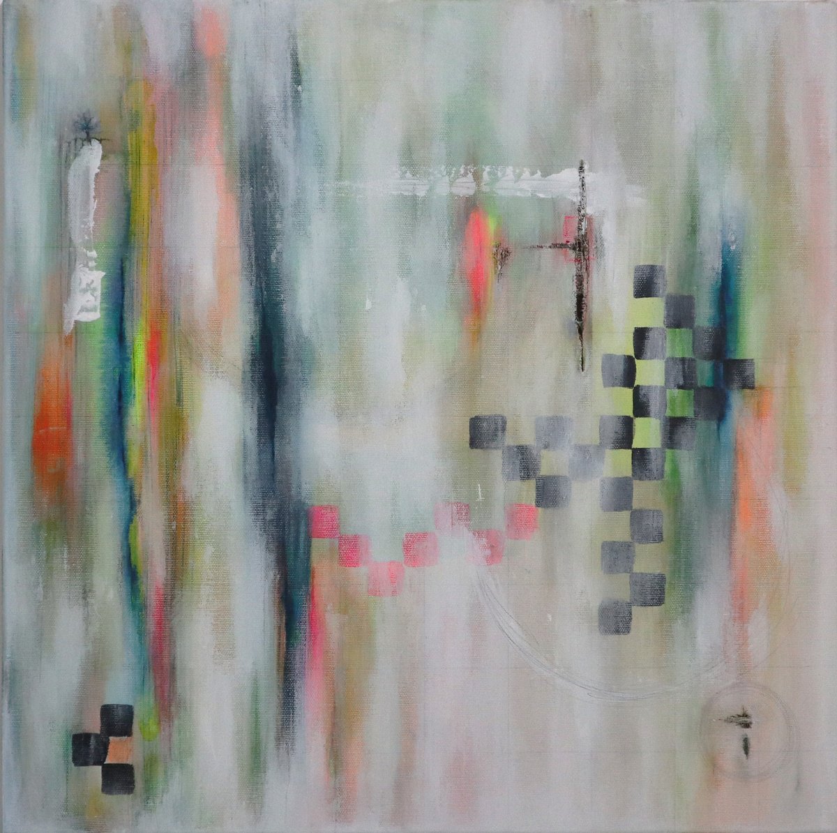 Organic Abstract Acrylic Painting By Szilvia Ipacs 