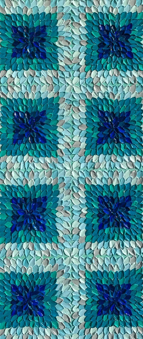 Teal kaleidoscope by Guzaliya Xavier