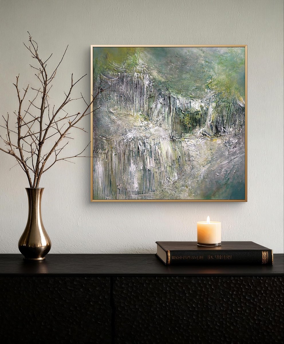 Abstract Acrylic Painting By Alexandra Petropoulou, 31 X 31, Whispers Of Nature, Original Artwork