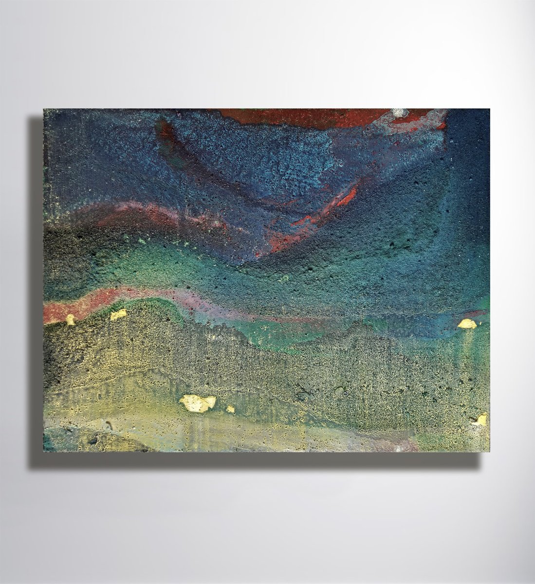 Impressionistic Landscape Oil Painting By Marya, 35 X 28", "Moonlight Night", Original Artwork