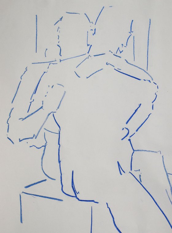 Study of a combined male and female Nudes - Life Drawing No 505