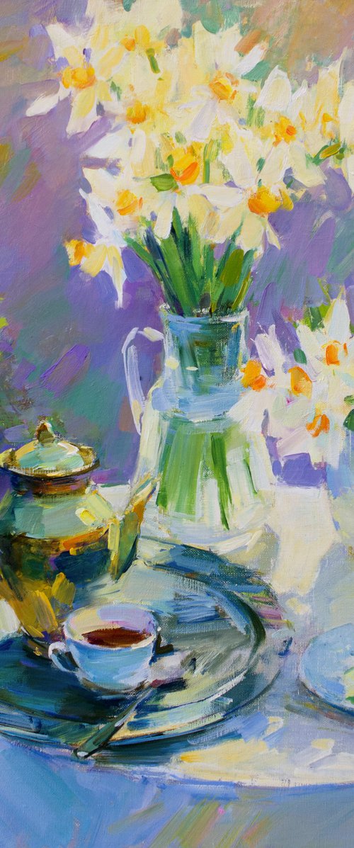 Still Life with Daffodils by Aleksandr  Kryushyn