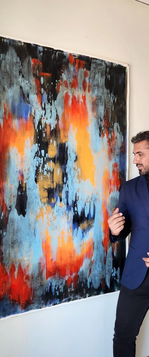 GLEAM IV - Contemporary Abstract Painting by Orvvet