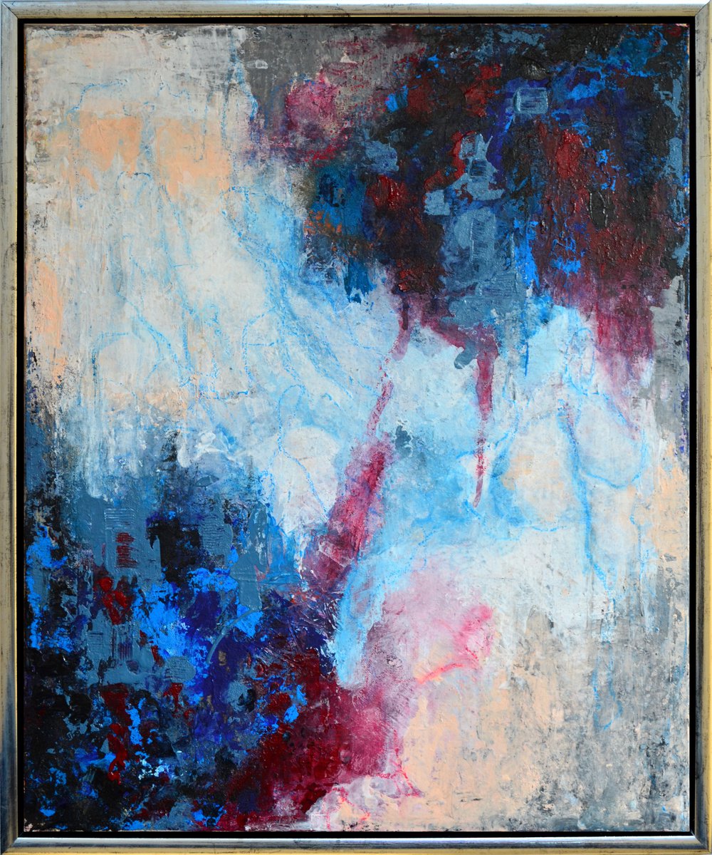 Abstract Acrylic Painting By Misty Lady - M. Nierobisz, 20 X 24", Memories Of Matter, Original Artwork