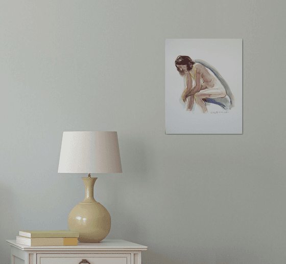 Seated female nude