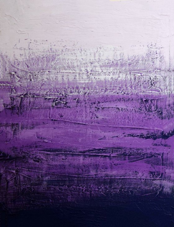 Purple Triptych 3 panel canvas wall abstract