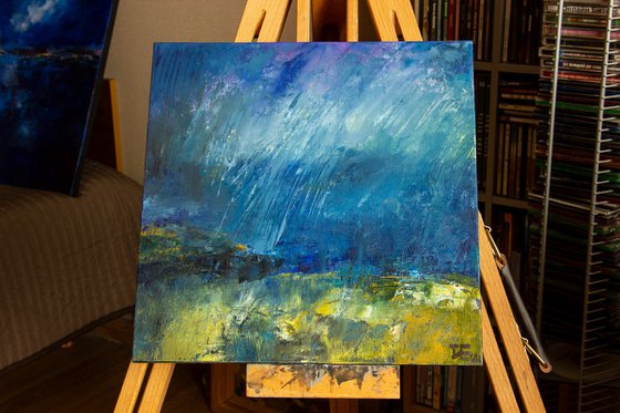 Series “Seas and Oceans”. Rain Over The Sea