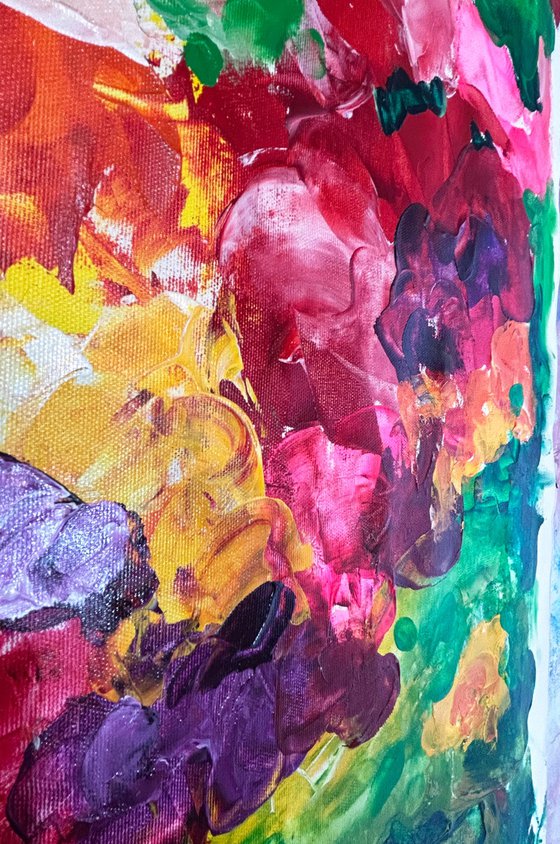 "Riot of flowers in summer"