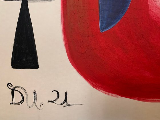 Untitled Abstract ink acrylic painting on paper