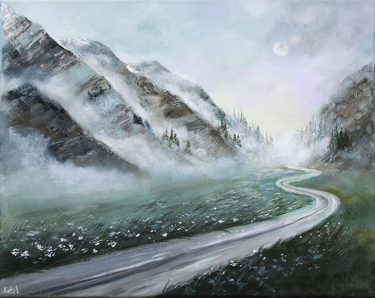 Cold Morning Route By Katerina Koroleva, 20 X 16, Artwork For Sale On Artfinder