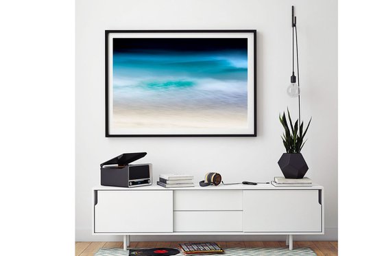 Atlantic Poetry..... - Teal and white canvas seascape