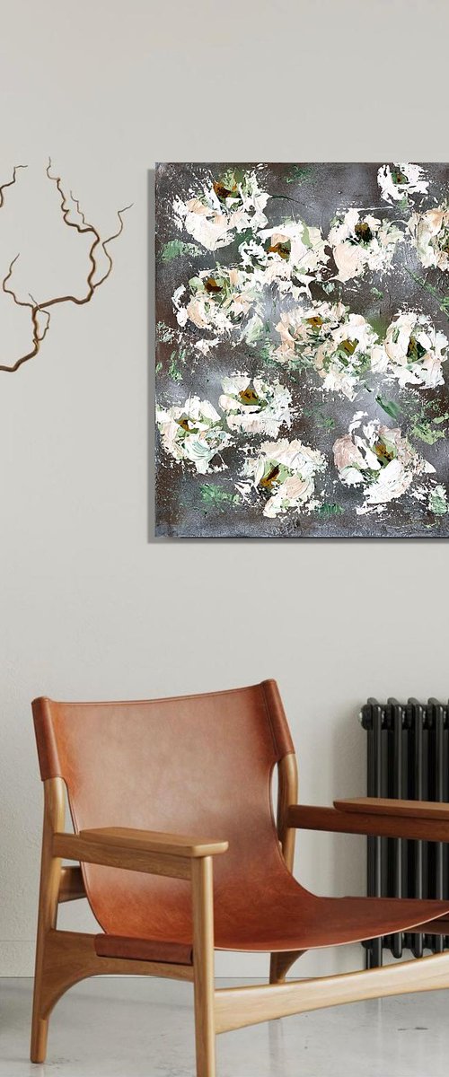 Peonies in the dark Abode by Marina Skromova