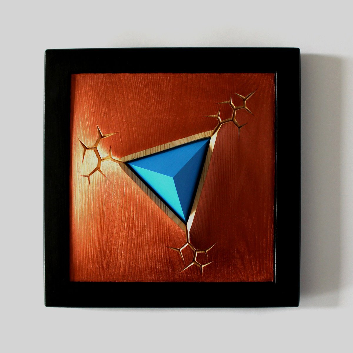 Urban And Pop Abstract Relief By Nikolay Martinov, 8 X 8", "Breakthrough I", Original Artwork