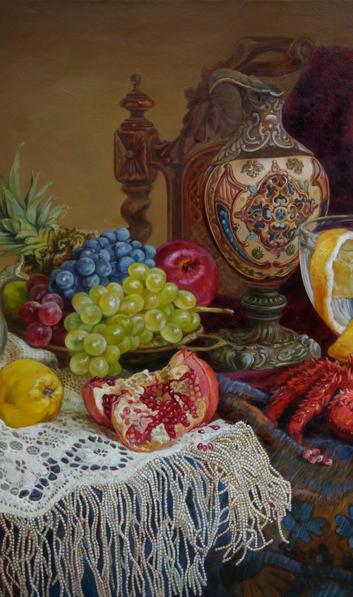 Still life with crab by Eduard Panov