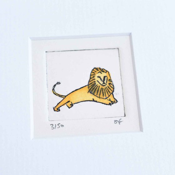 Mini framed lion