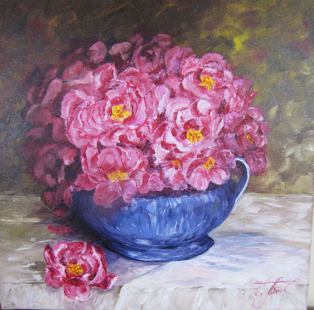 A massof Pink Roses by Christine Gaut