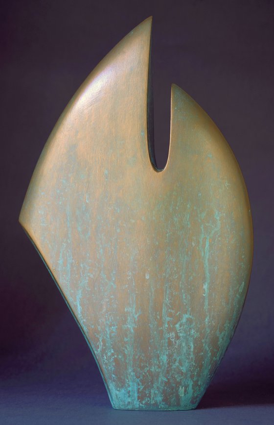 Abstract 03 | Resin/Copper Patina Sculpture