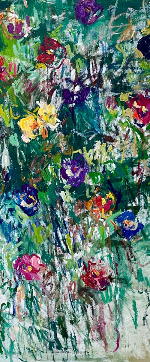 Pansies. Spring day. by Lilia Orlova-Holmes