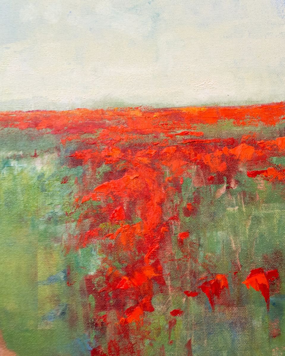 Red Poppies 6 Oil painting by Don Bishop | Artfinder