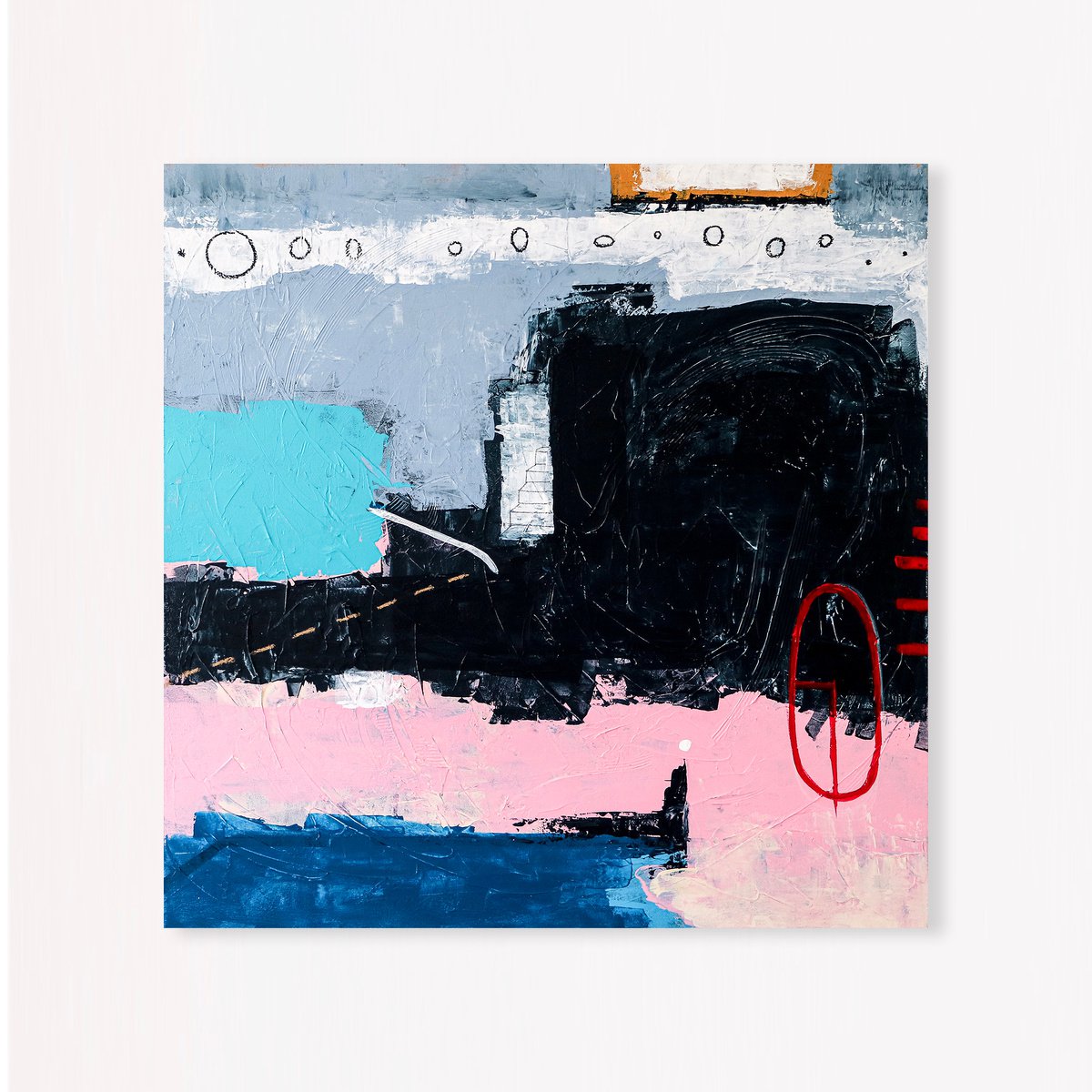 Abstract Acrylic Painting By Hyunah Kim, 30 X 30, The Exit Ii, Original Artwork