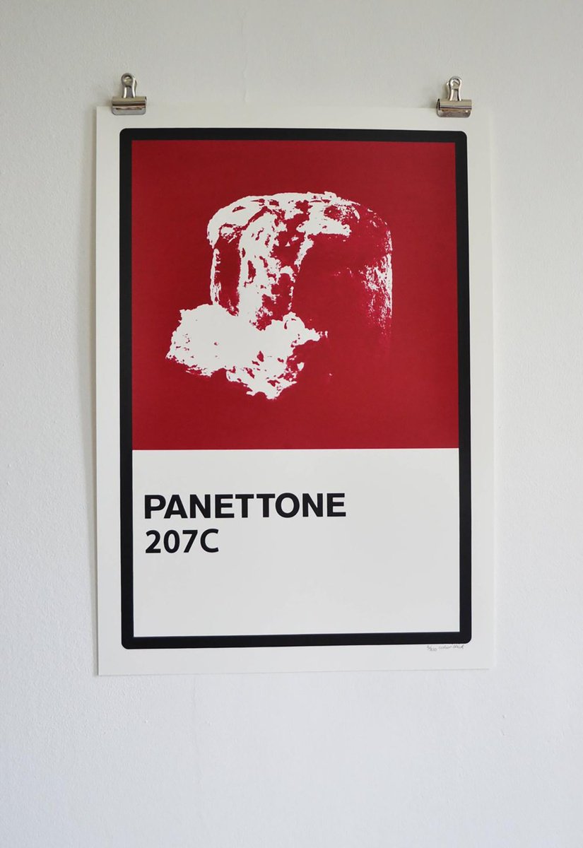Graphic Screenprint , Panettone 207C By Colour Black, 14 X 20, Artwork For Sale On Artfinder