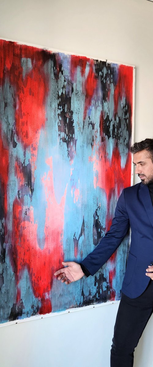 REFLECTION II- Contemporary Abstract Painting by Orvvet