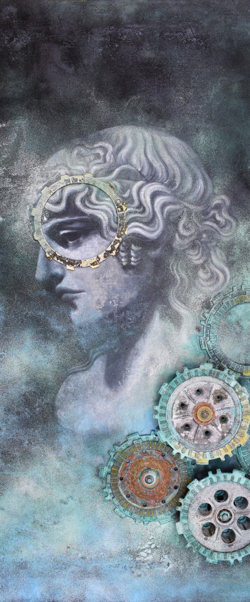 Volto composto tra la nebbia del tempo by Milena Nicosia