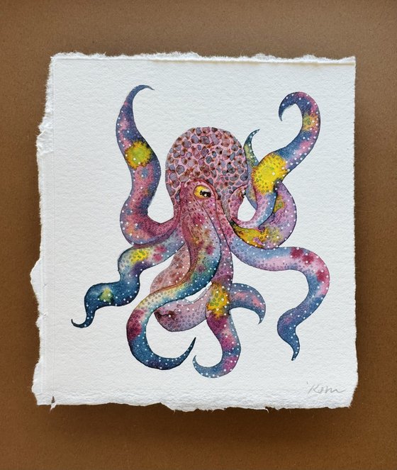 Abstract Watercolour Octopus