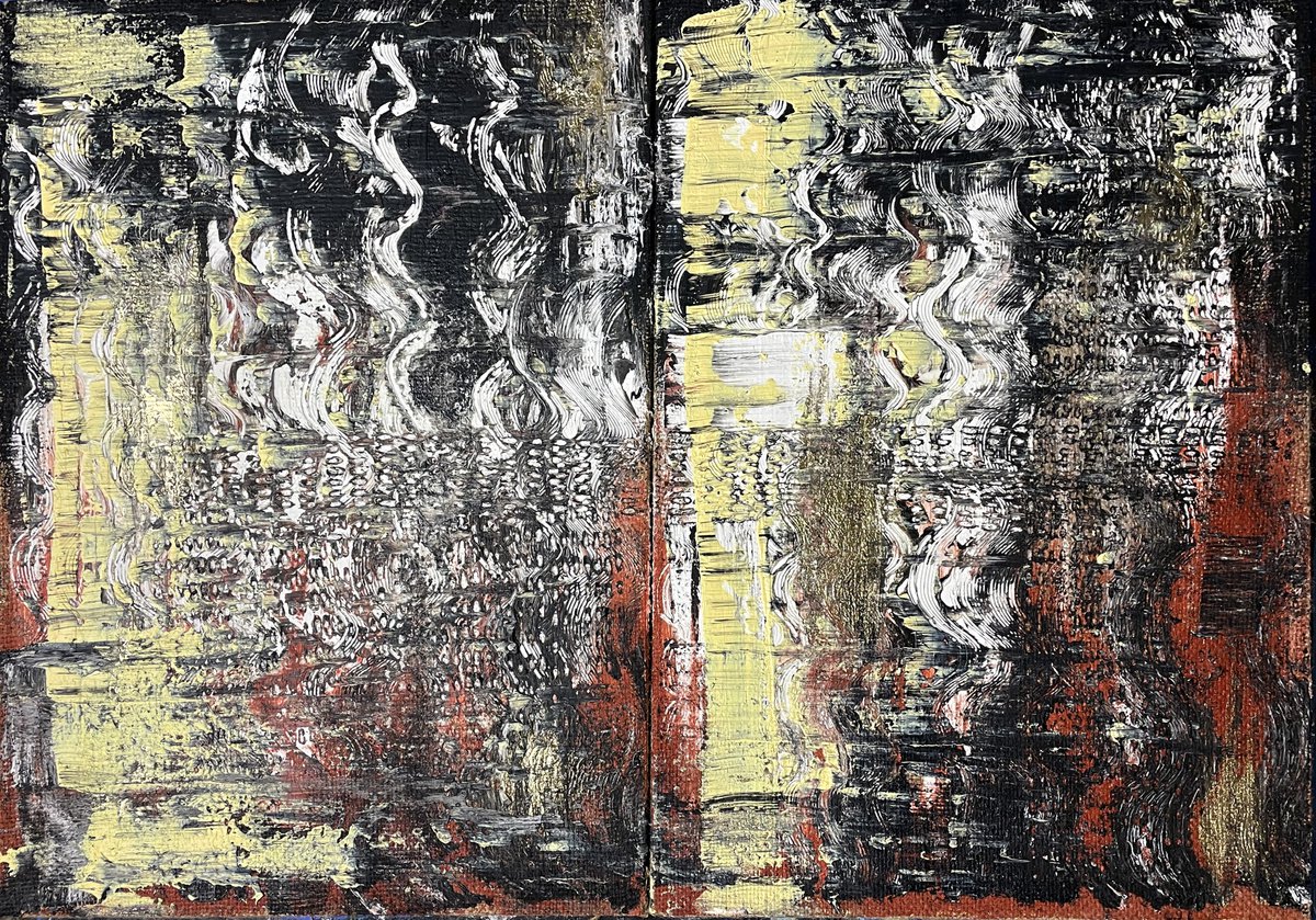 Abstract Acrylic Painting By Mattia Paoli, 55 X 39", Diptych Rome, Original Artwork